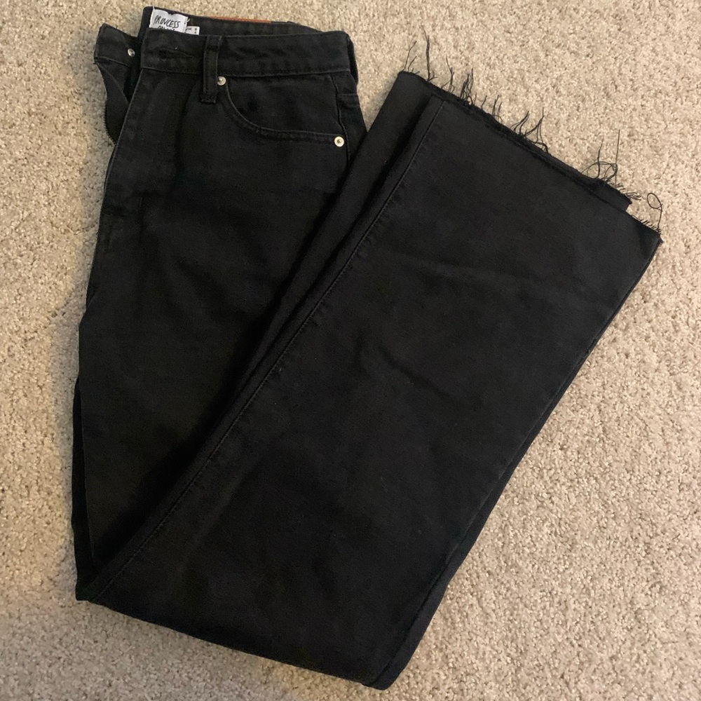 Princess polly straight / wide leg black jean